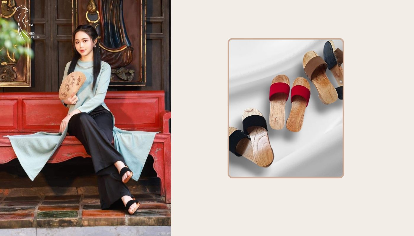 Chọn kiểu guốc phù hợp với dáng áo dài