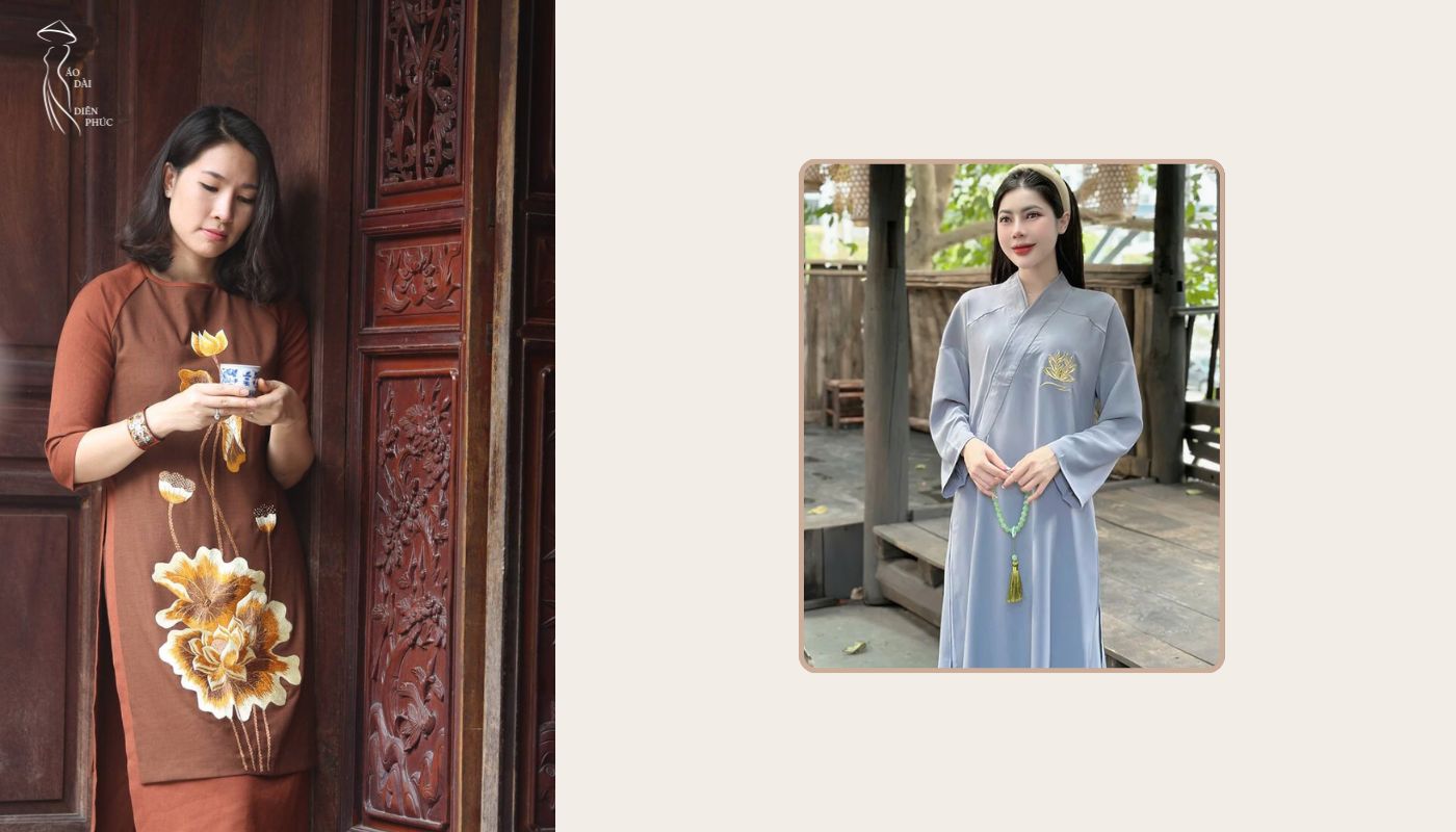 Màu sắc áo dài phù hợp với không gian chùa