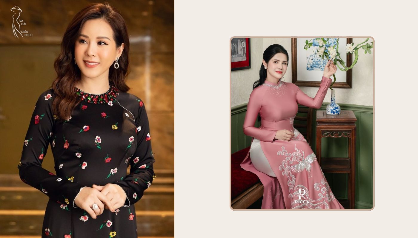 Kiểu tóc dài phù hợp với áo dài