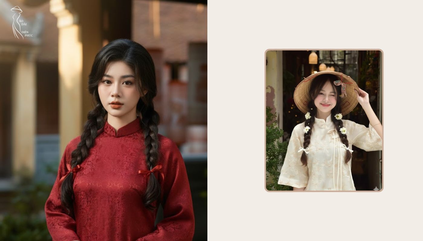 Tết tóc đuôi sam hai bên